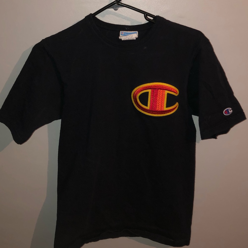 Champion Heritage Big C Patch Navy Blue T-Shirt